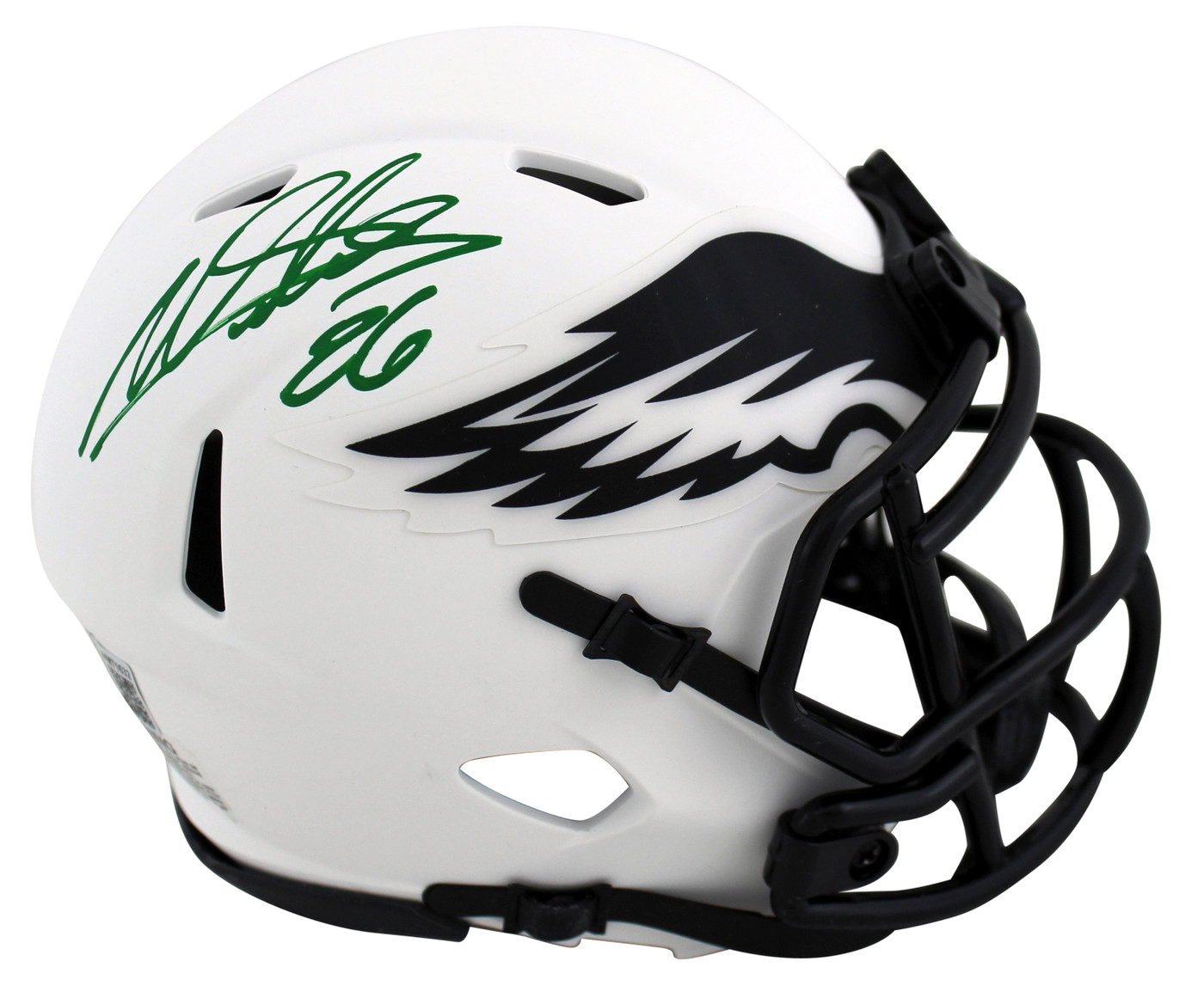 Eagles Miles Sanders Authentic Signed Lunar Speed Mini Helmet BAS Witnessed