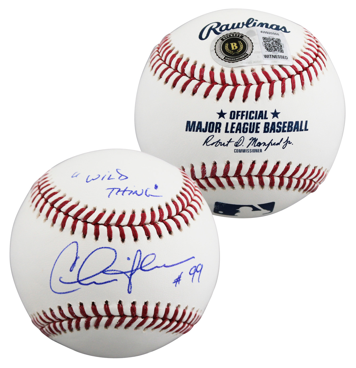Charlie Sheen Major League "Wild Thing" Authentic Signed OML Baseball BAS Wit