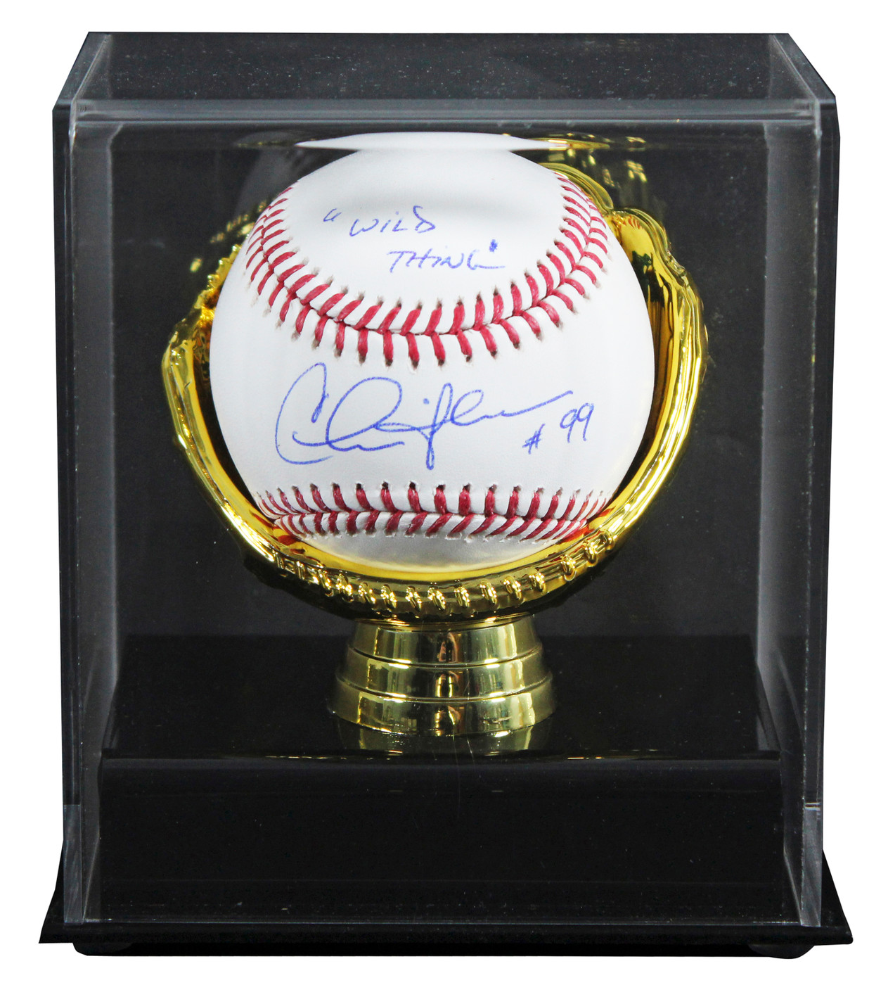 Charlie Sheen Major League "Wild Thing" Signed Baseball W/ Case BAS Witnessed