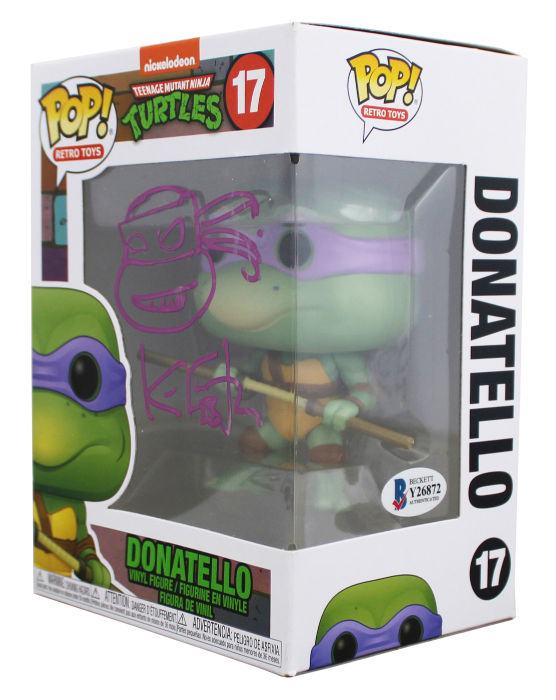 Kevin Eastman TMNT Signed Donatello #17 Funko Pop Figure w/ Sketch
