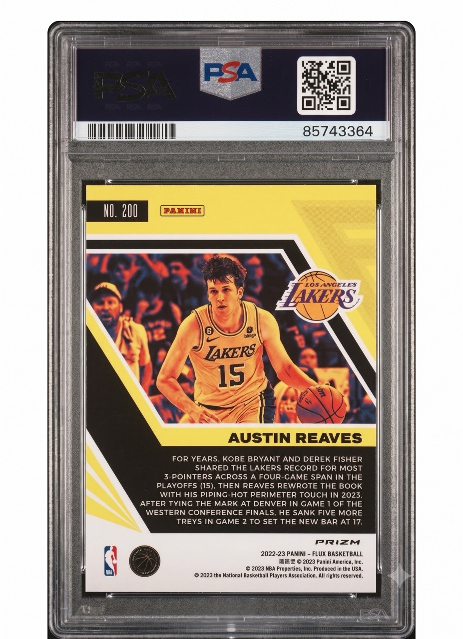 2022-2023 FLUX PRIZM AUSTIN REAVES AUTO PSA/DNA AUTH PSA