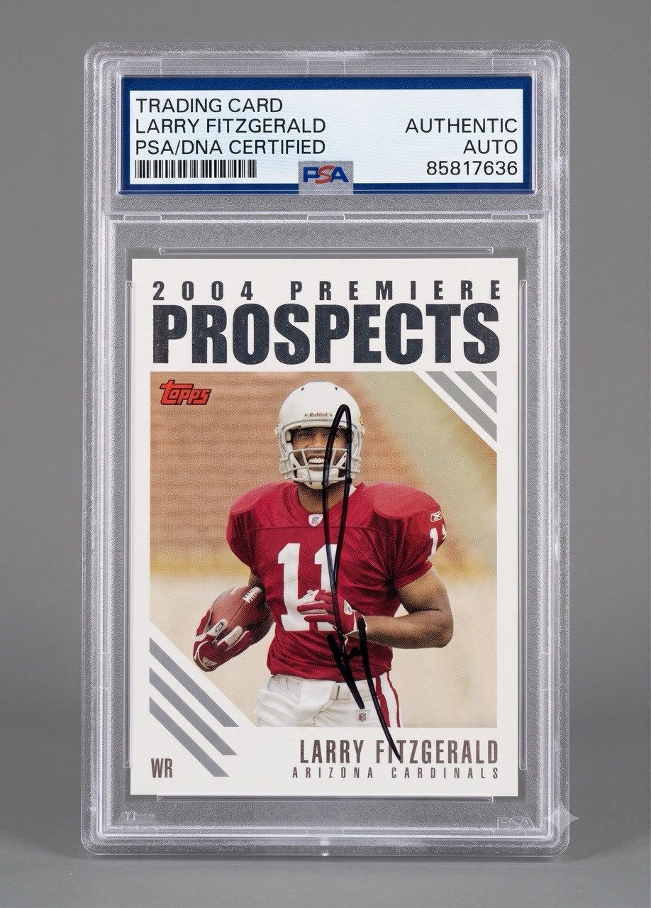 Larry Fitzgerald 2004 Topps Prospects Signed Auto Rookie Card RC PSA/DNA