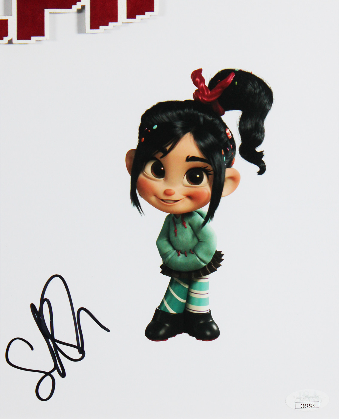 Sarah Silverman Wreck It Ralph Authentic Signed 8x10 Framed Photo JSA #CE84523