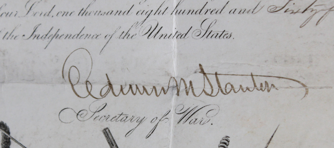 Abraham Lincoln Signed & Framed 15.75x19.75 1864 Military Appointment BAS LOA