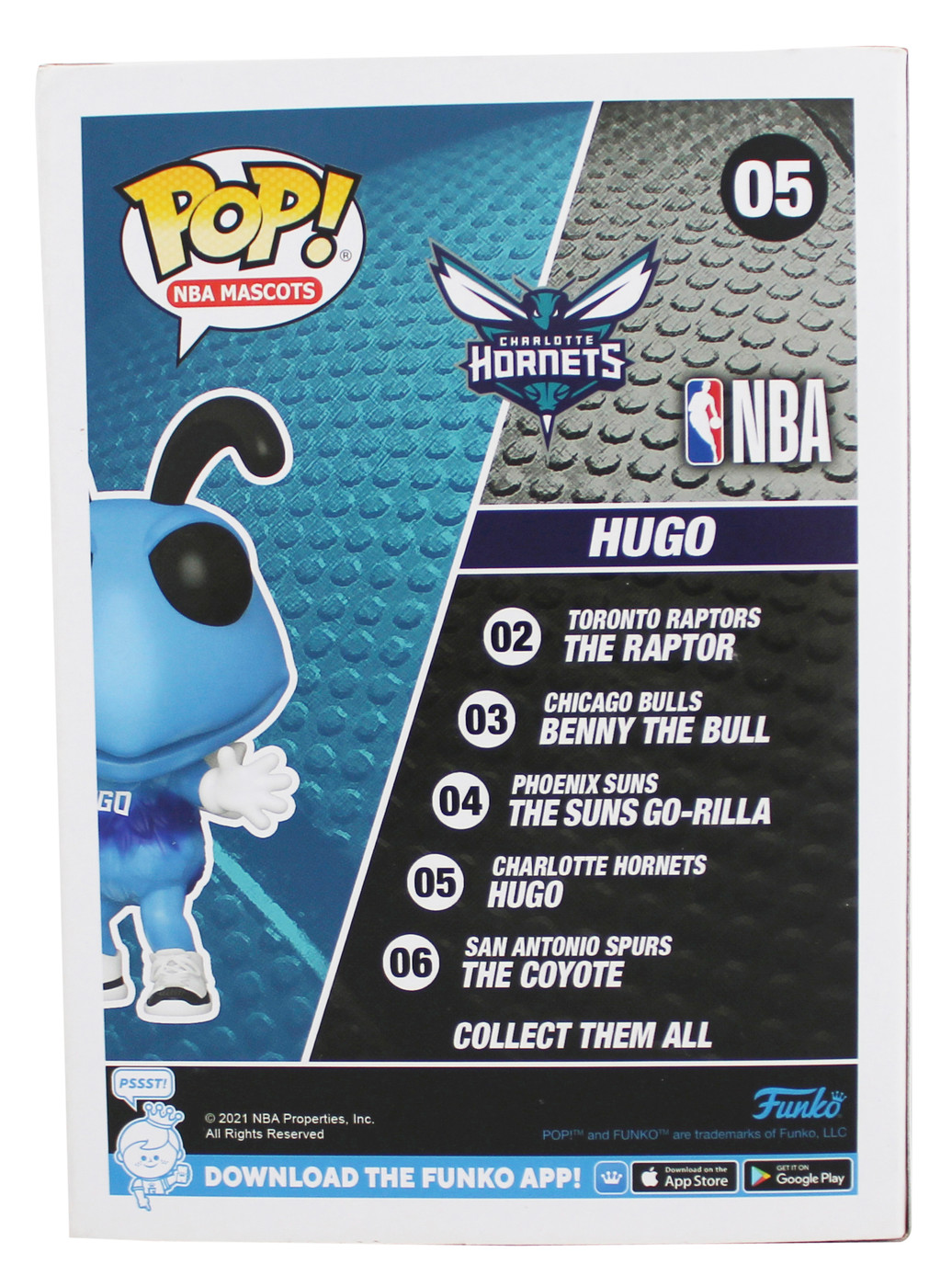 Hornets Larry Johnson Authentic Signed #05 Hugo Funko Pop BAS Wit #2W567969