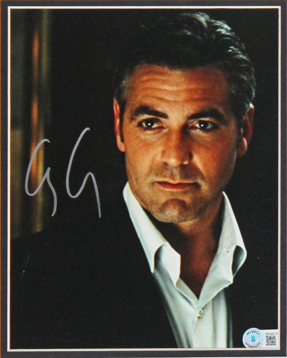 George Clooney Ocean's 11 Authentic Signed 8x10 Framed Photo BAS #BB39273