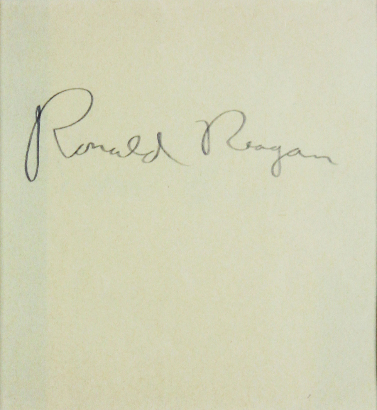 Ronald Reagan Authentic Signed 3.5x4 Cut Signature Framed Display JSA #YY43707