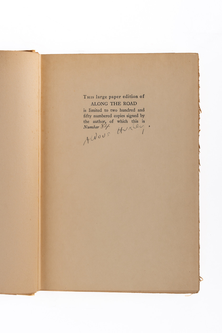 Along the Road: Notes and Essays of a Tourist