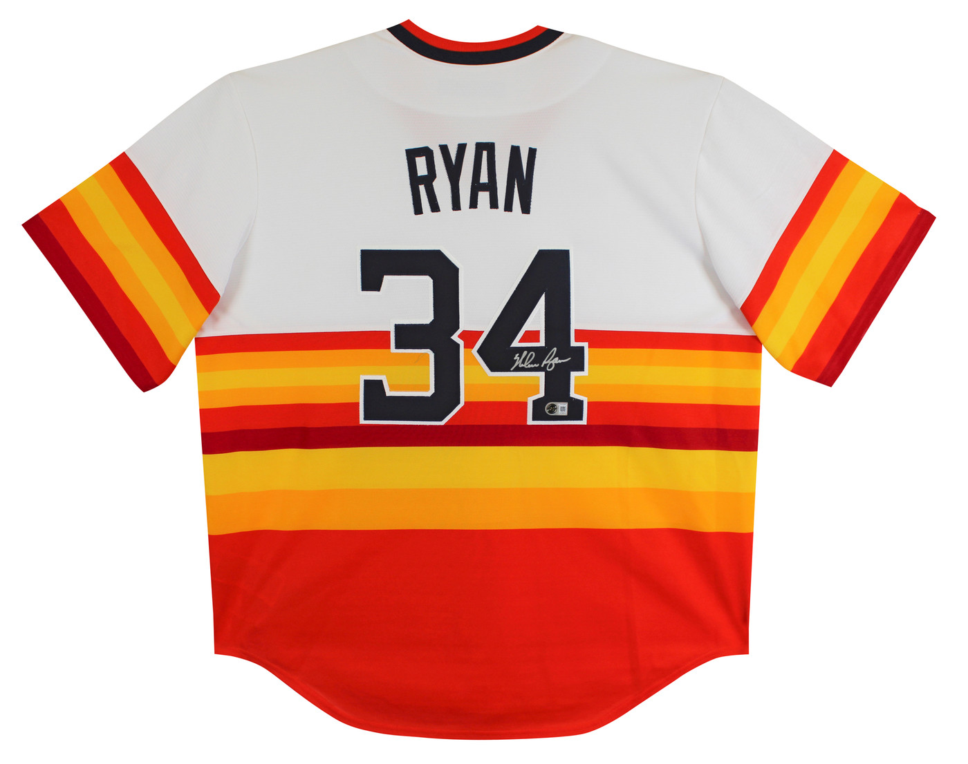 Astros Nolan Ryan Authentic Signed Rainbow Nike CC Jersey Autographed BAS