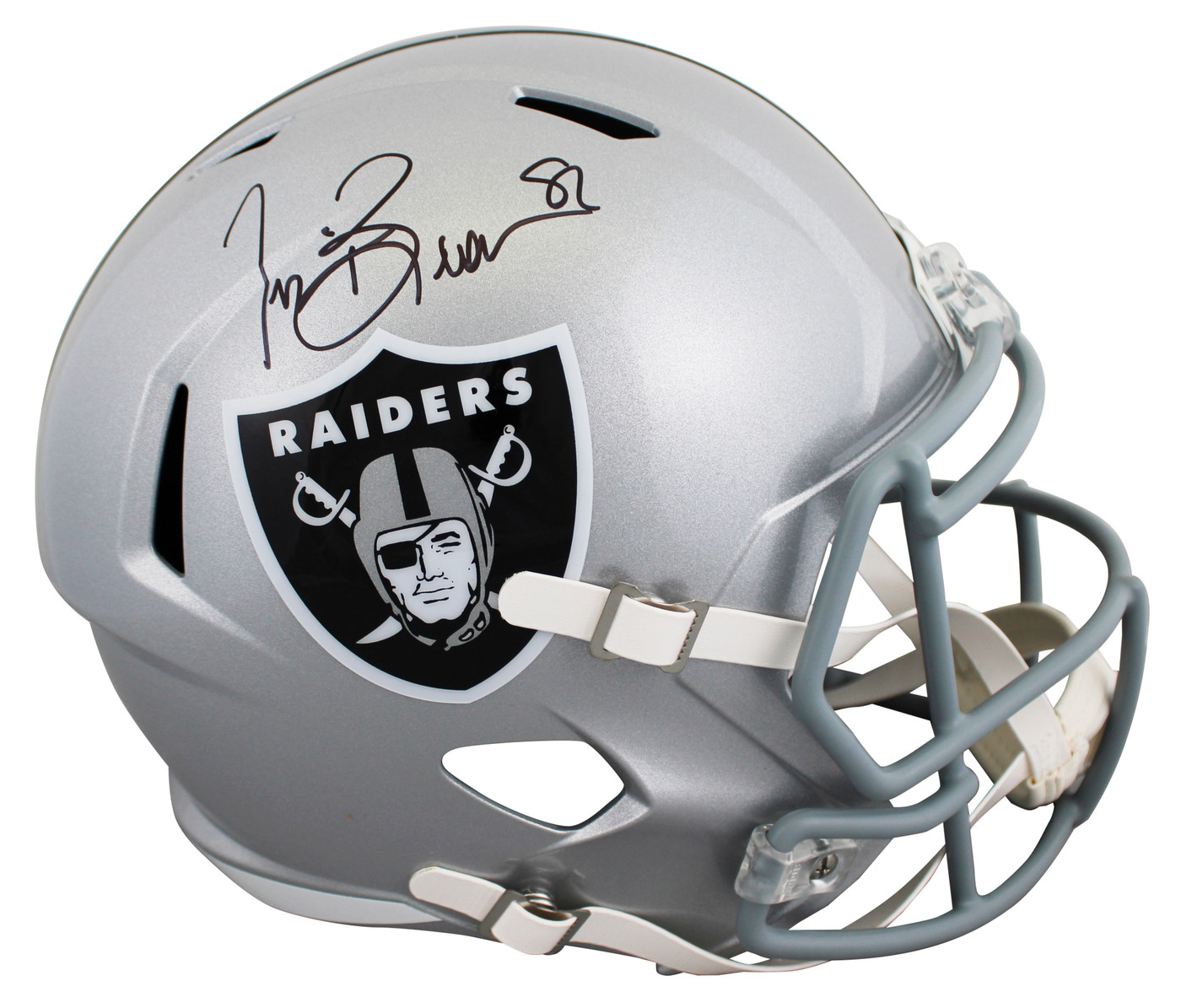 Raiders Tim Brown Authentic Signed Full Size Speed Rep Helmet BAS #2W276290