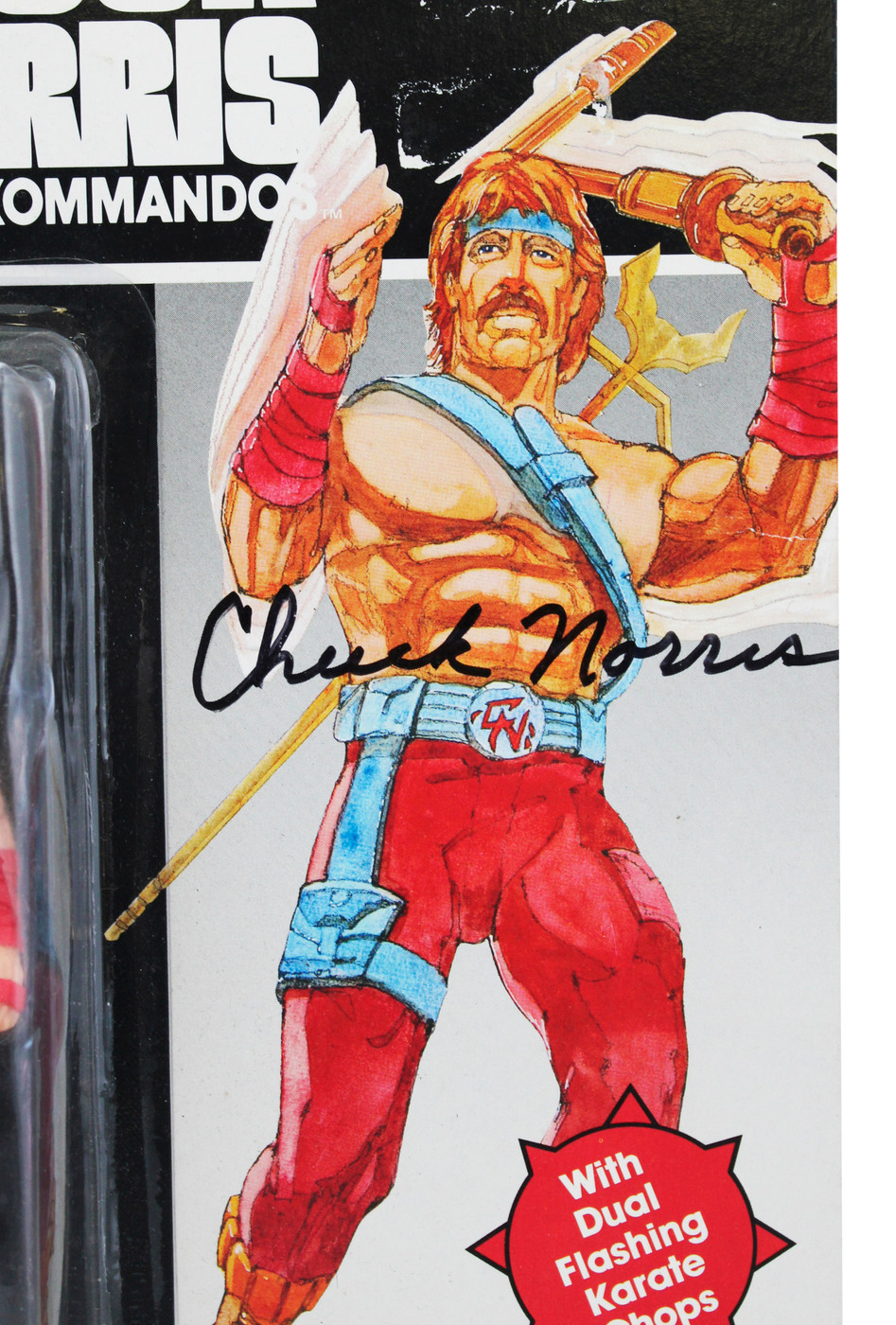 Chuck Norris Walker, Texas Ranger Authentic Signed Action Figure JSA #WA534450