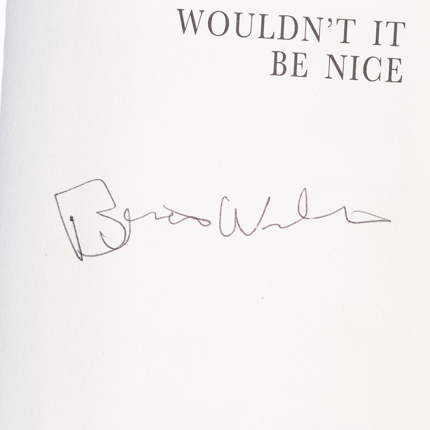 Brian Wilson Signed 