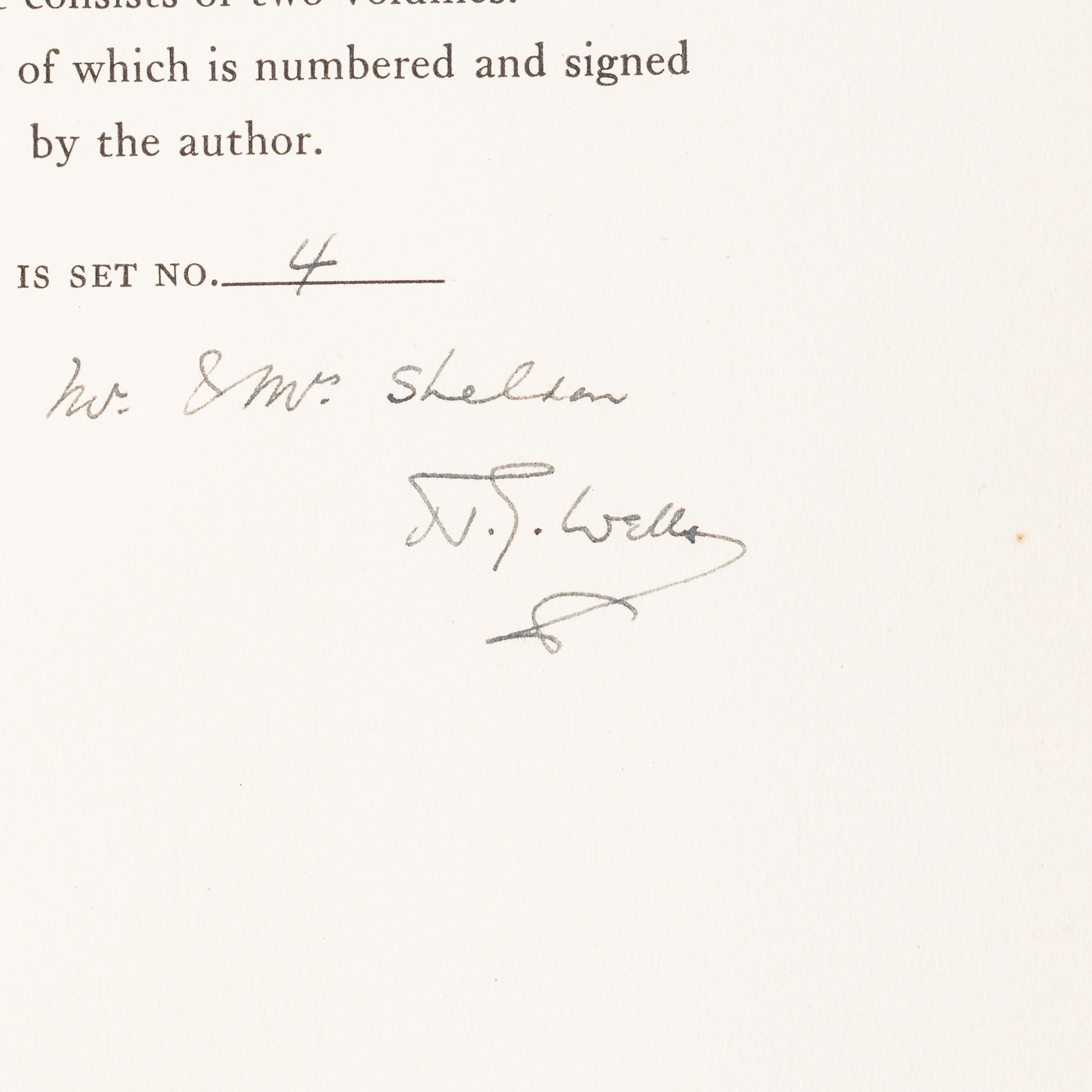 H.G. Wells' The Work, Wealth and Happiness of Mankind: Signed Limited Edition