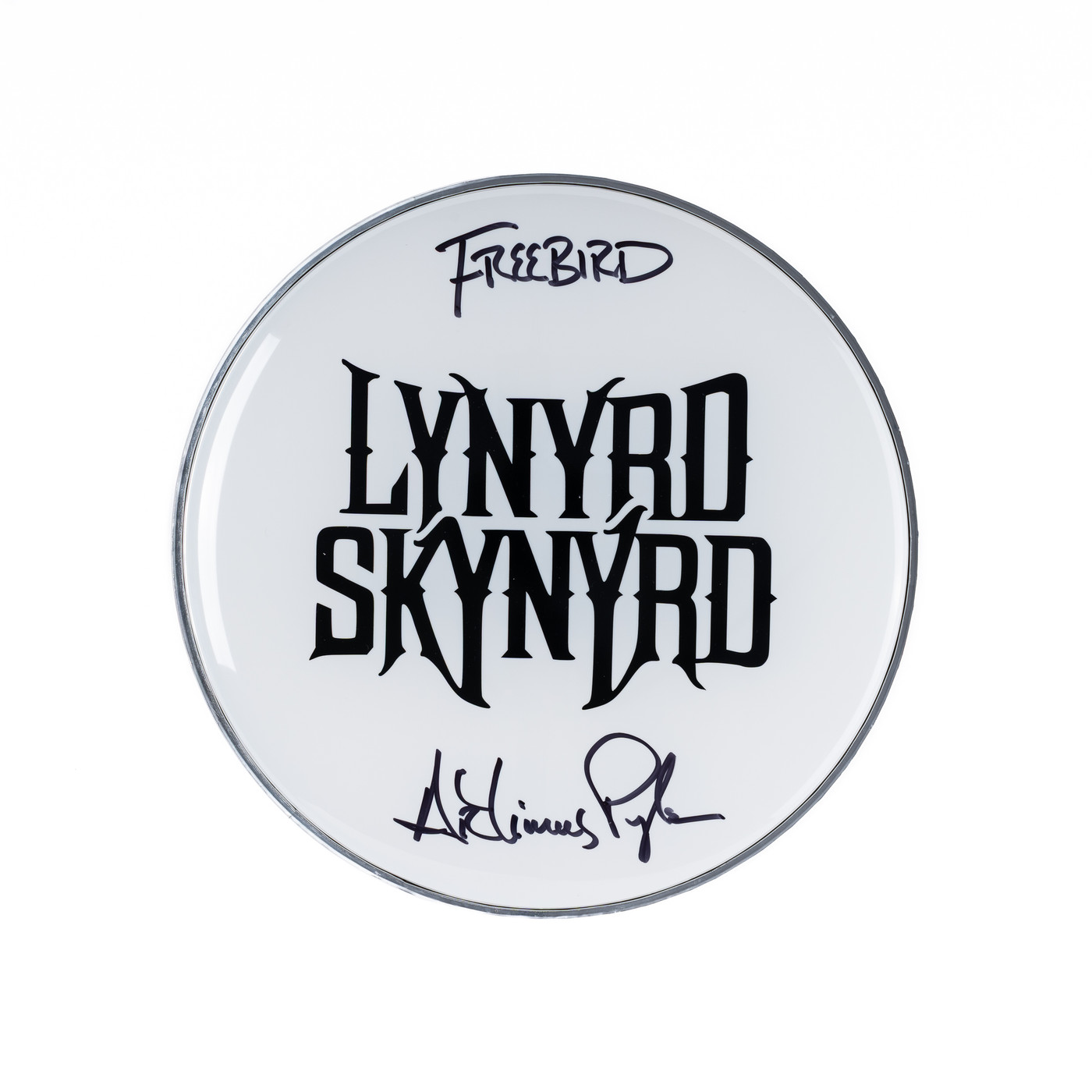 Lynyrd Skynyrd Artimus Pyle Signed Drumhead