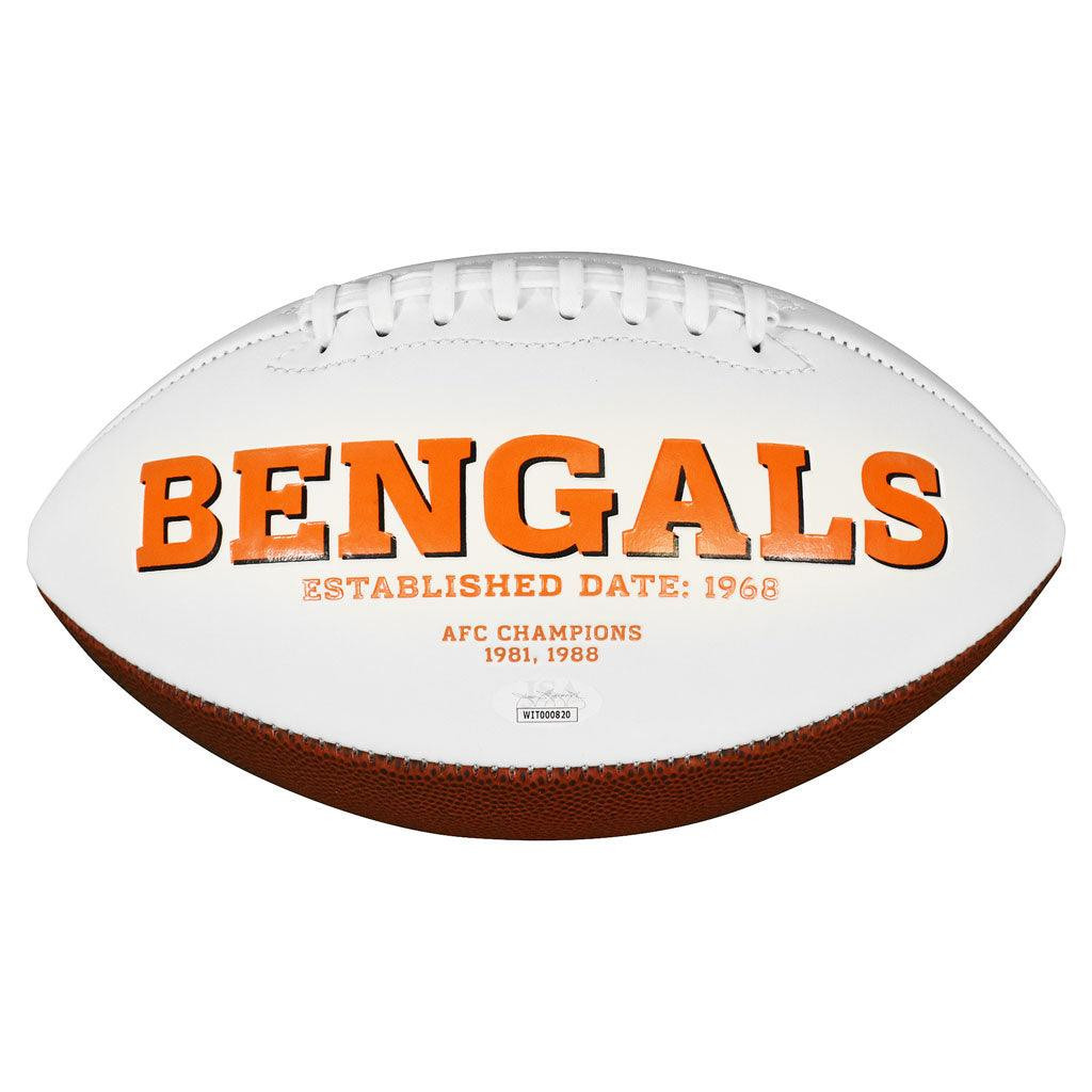 Ickey Woods Signed Cincinnati Bengals Official NFL Team Logo Football (BECKETT )