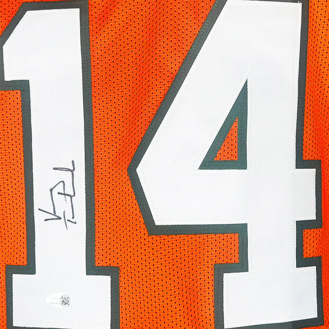 Vinny Testaverde Signed College-Edition Orange Football Jersey (JSA)
