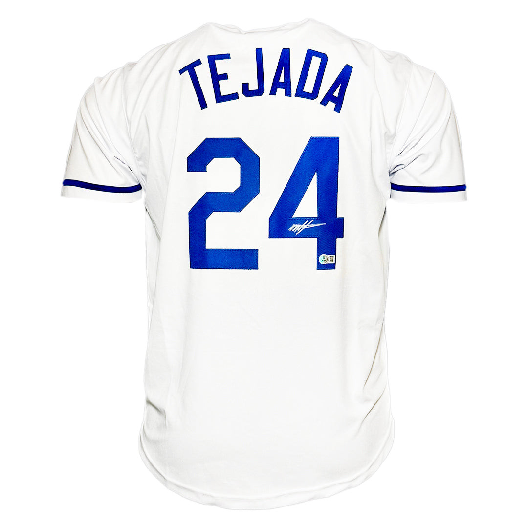 Miguel Tejada Signed Kansas City White Baseball Jersey (Beckett)