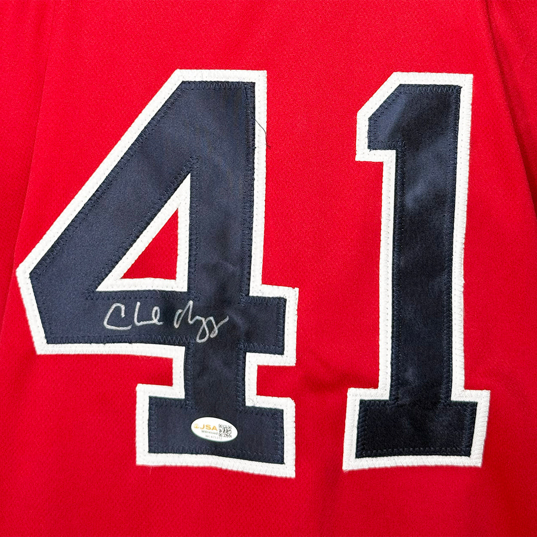 Charles Nagy Signed Cleveland Red Baseball Jersey (JSA)