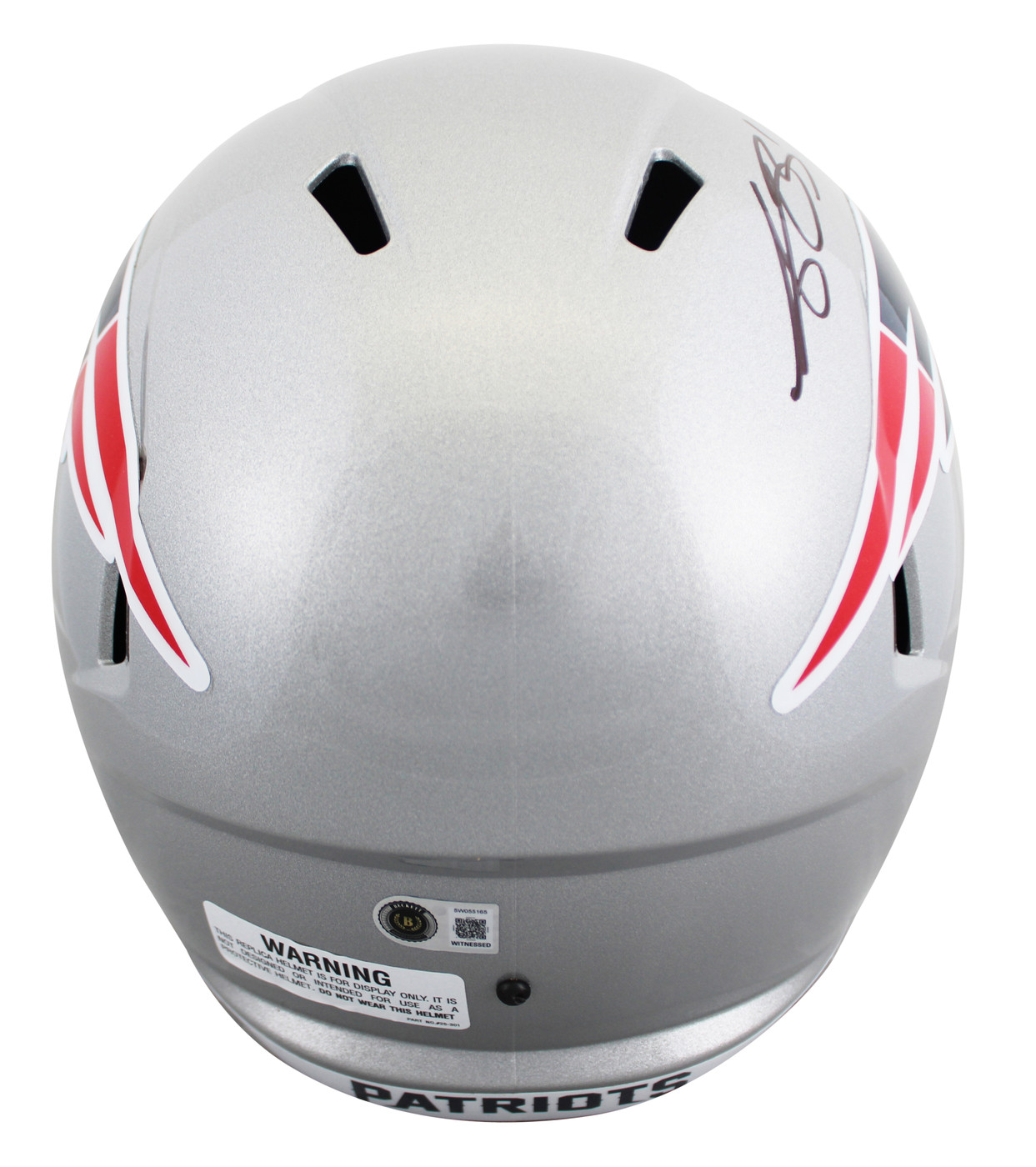 Patriots A.J. Brown Authentic Signed Full Size Speed Rep Helmet BAS Witnessed