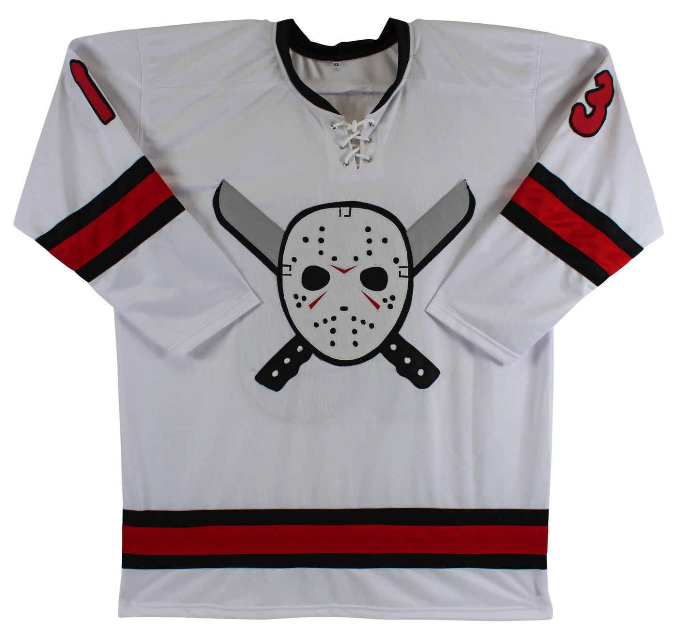 Ari Lehman "First F'n Jason" Signed White Jason Voorhees Hockey Jersey BAS