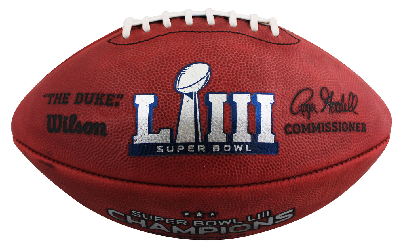 Patriots Rob Gronkowski Signed SB LIII Logo Wilson "Duke" Football W/ Case BAS W
