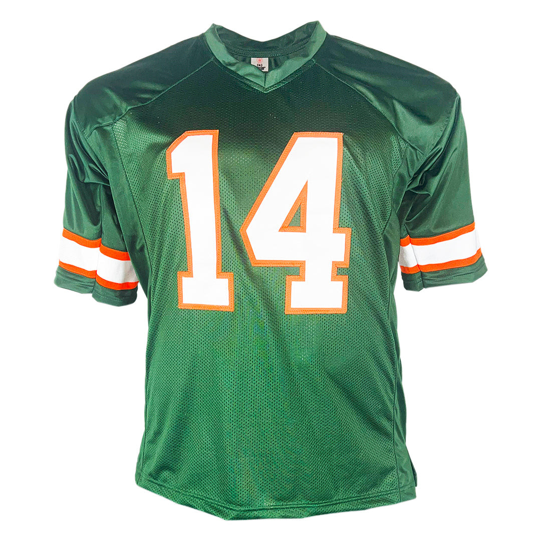 Vinny Testaverde Signed College-Edition Green Football Jersey (JSA)