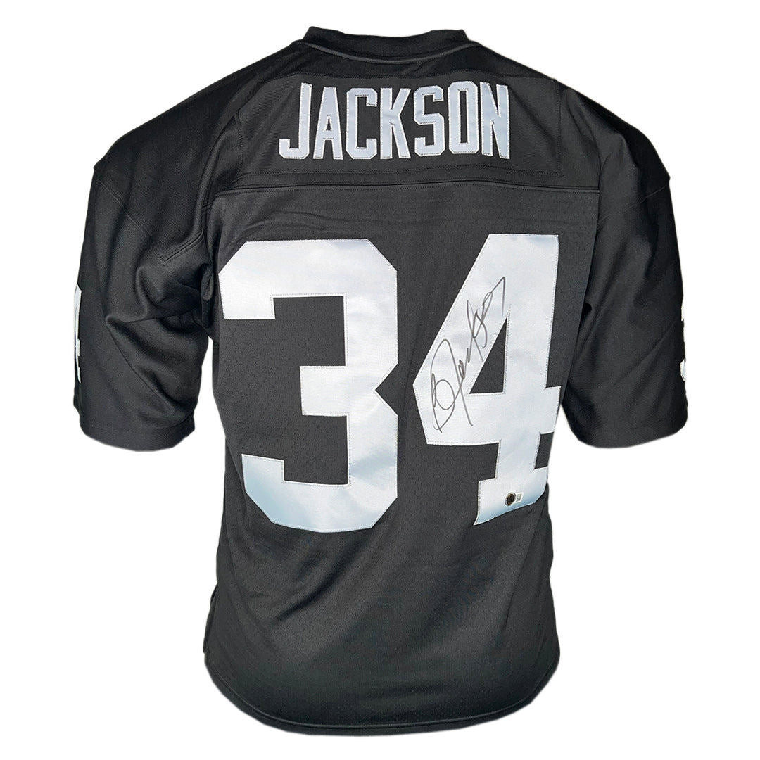 Bo Jackson Signed Authentic Las Vegas Raiders Black Football Jersey (Beckett)