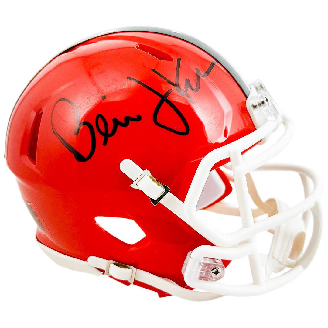 Bernie Kosar Signed Cleveland Browns Throwback 75-05 Speed Mini Football Helmet (JSA)