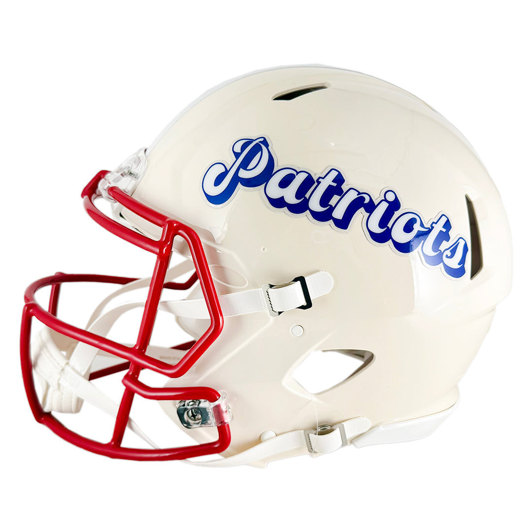 Drew Bledsoe Signed Pats HOF 2011 Inscription New England Patriots Retro Authentic Speed Full-Size Football Helmet (JSA)