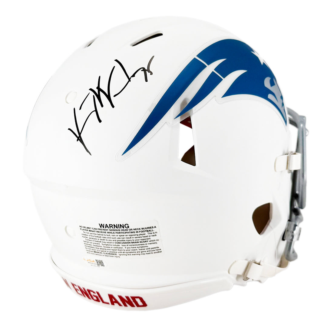 Vince Wilfork Signed New England Patriots Authentic Rivalries Speed Full-Size Football Helmet (JSA)