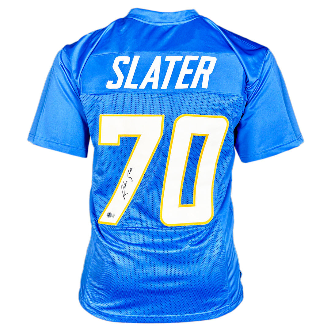 Rashawn Slater Signed Los Angeles Light Blue Football Jersey (Beckett)