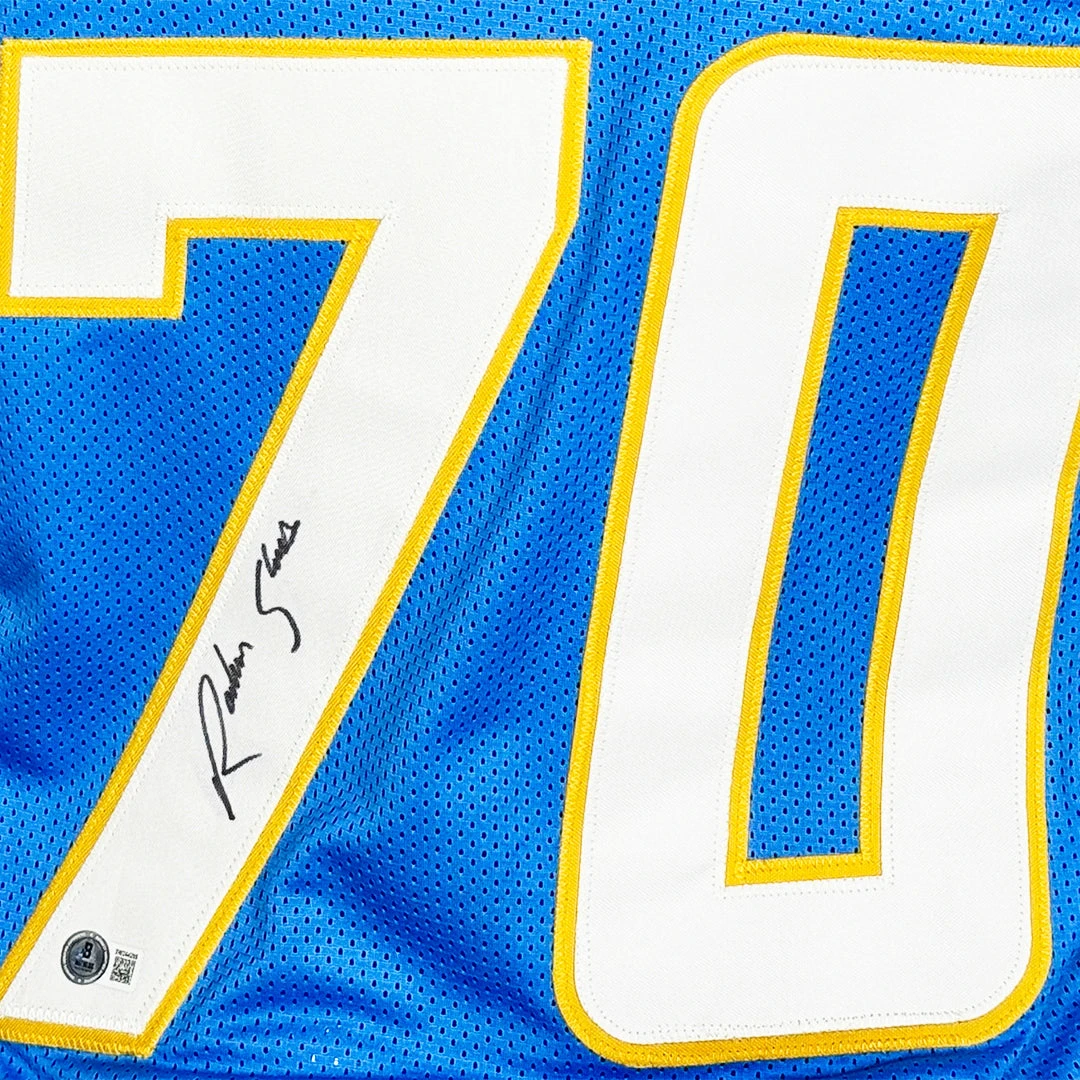 Rashawn Slater Signed Los Angeles Light Blue Football Jersey (Beckett)