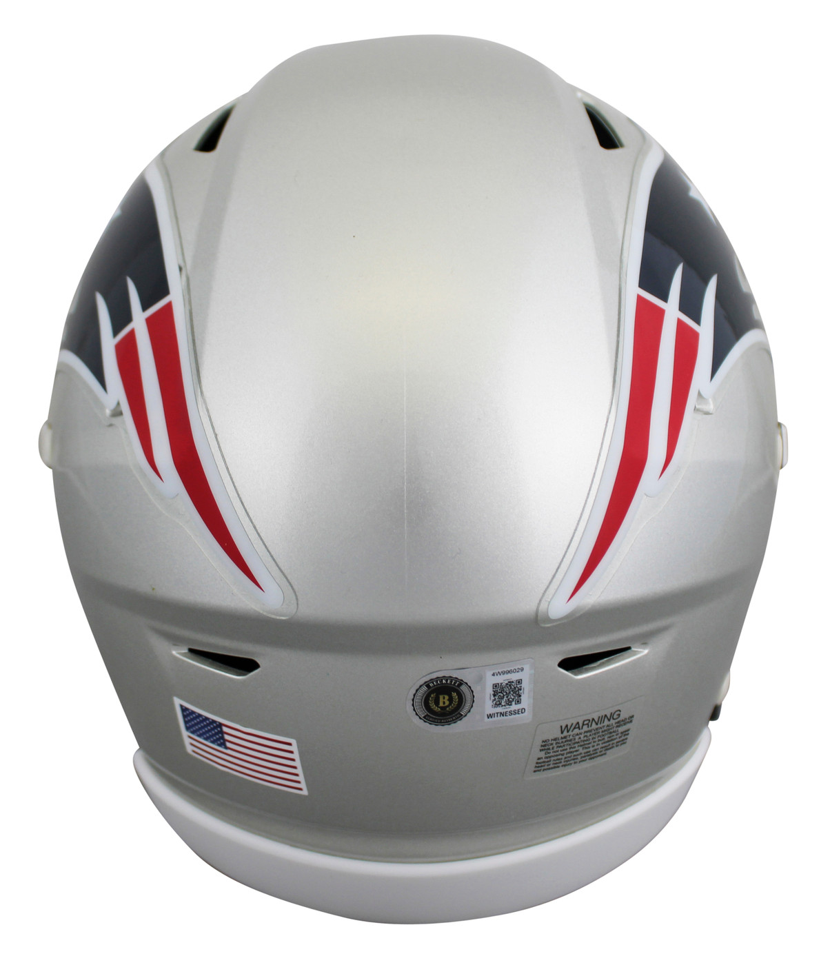 Patriots Rob Gronkowski Signed Flex Midi Replica Mid Size Helmet BAS Witnessed