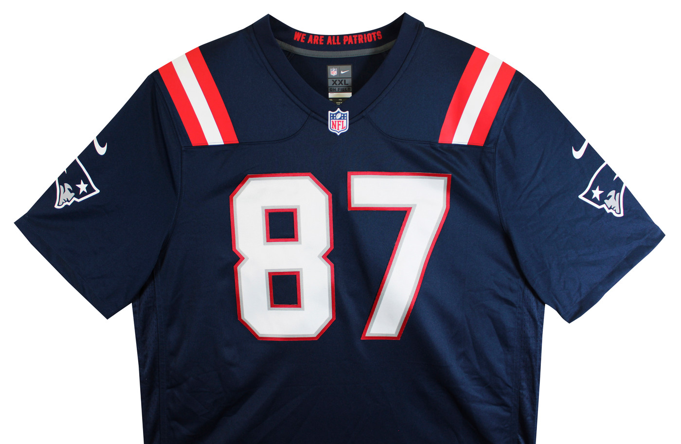 Patriots Rob Gronkowski Signed Navy Blue 2020 Nike Limited Jersey BAS Witnessed