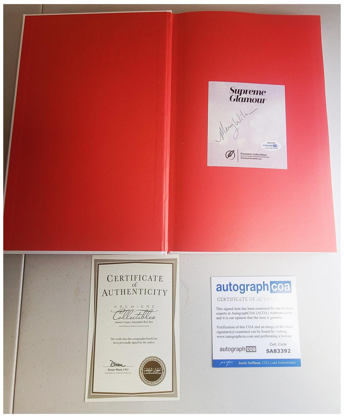 Mary Wilson Supreme Glamour Signed Autographed Book ACOA Version 3