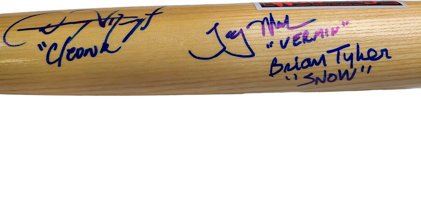 The Warriors Movie Cast Signed Bat w Popsicle Inscription Exact Proof ACOA