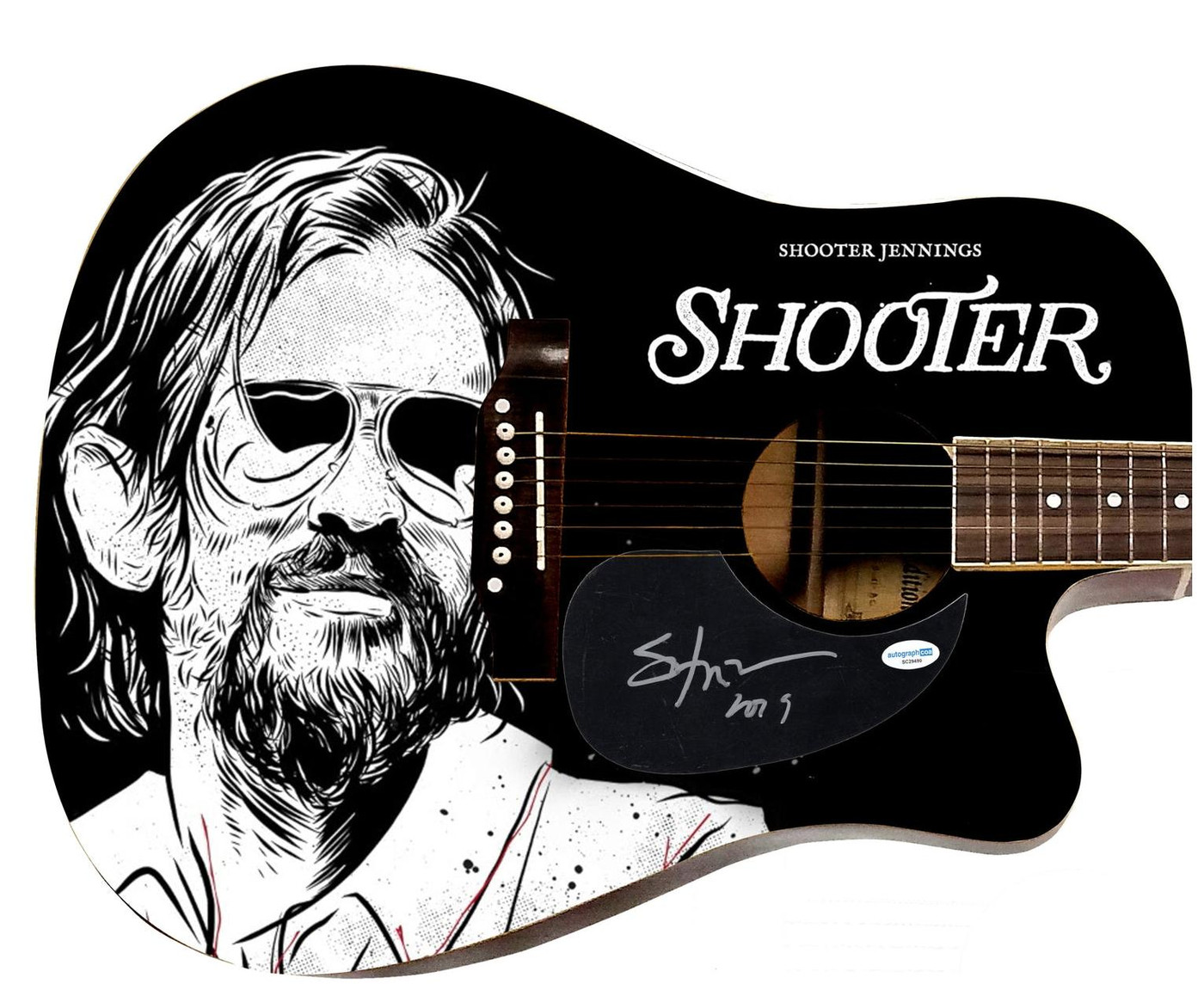 Shooter Jennings Signed "Swagger & Shades" Custom Graphics ACOA