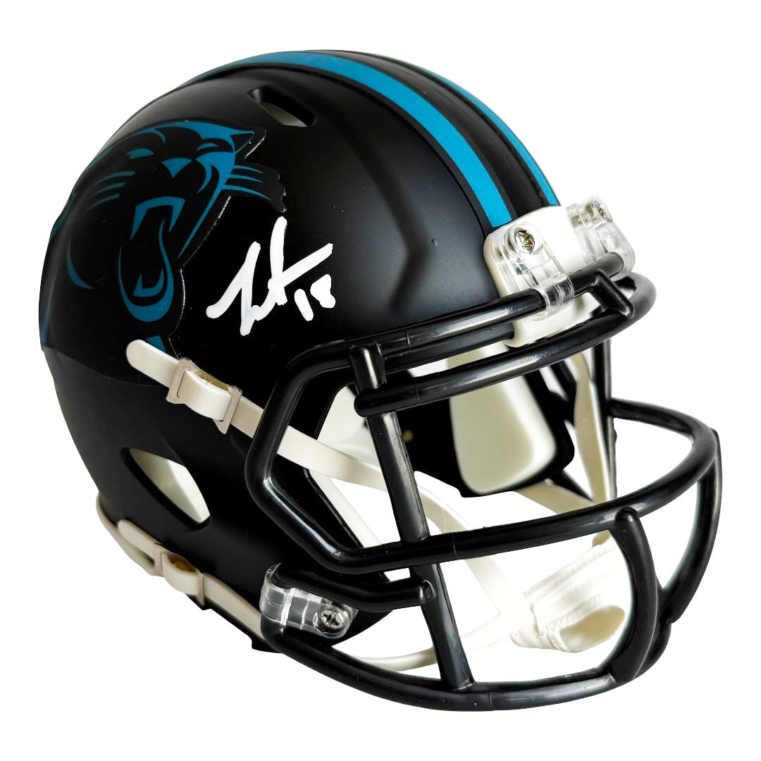 Jalen Coker Signed Carolina Panthers Alt 2022 Speed Mini Football Helmet (JSA)