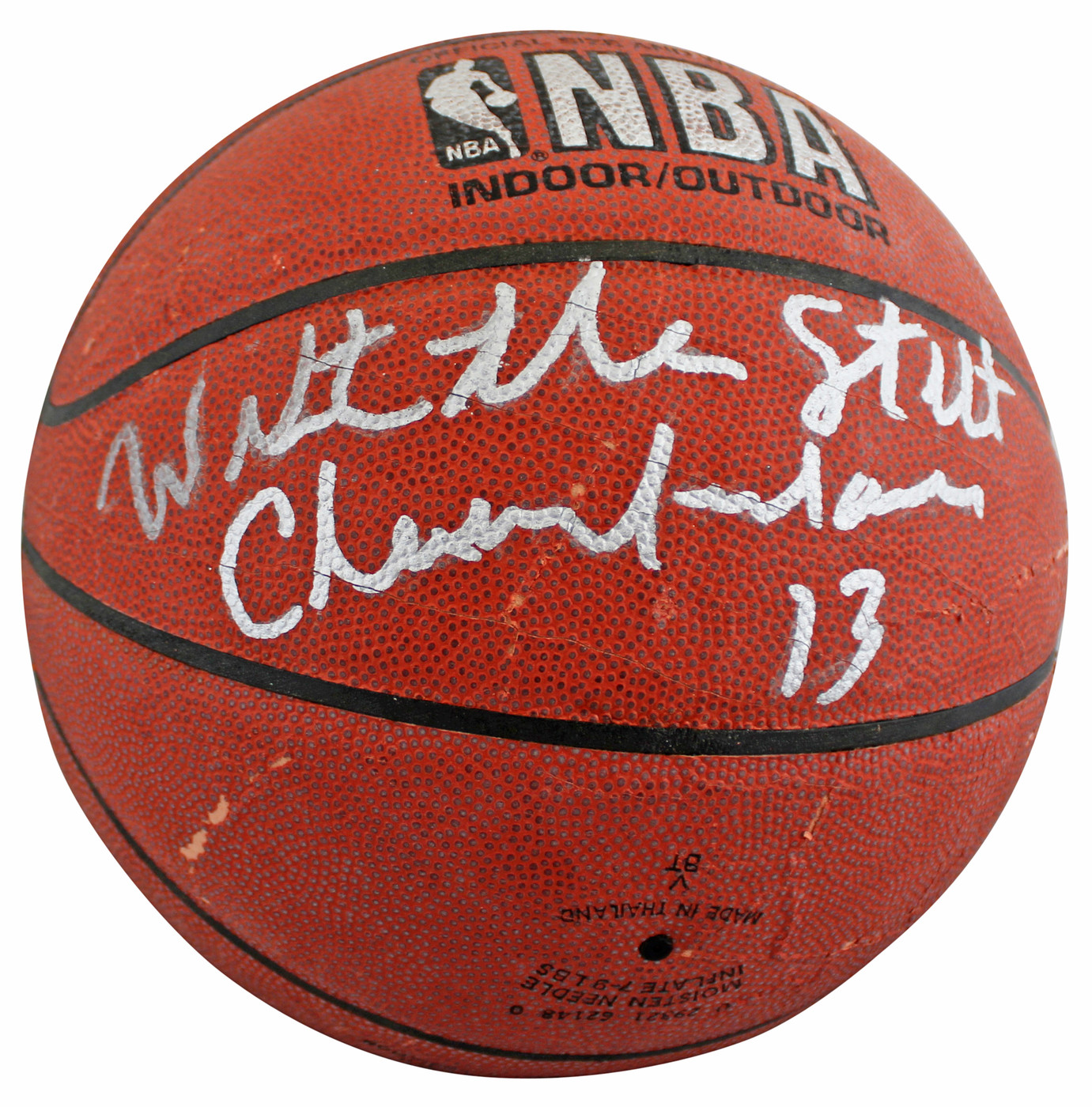 Lakers Wilt "The Stilt" Chamberlain Signed Spalding I/O Basketball BAS #A11267
