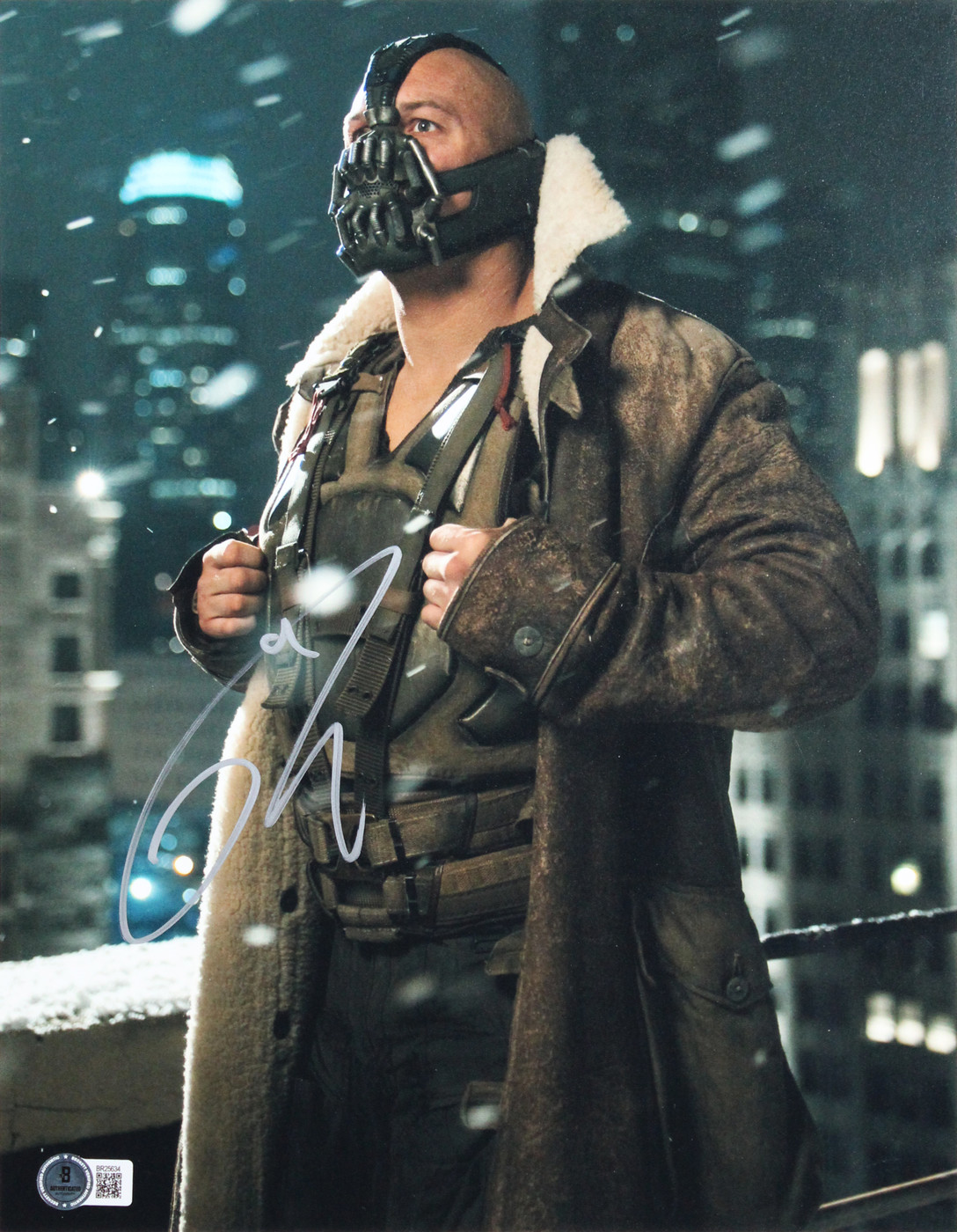 Tom Hardy Batman The Dark Knight Rises Signed 11x14 Framed Photo
