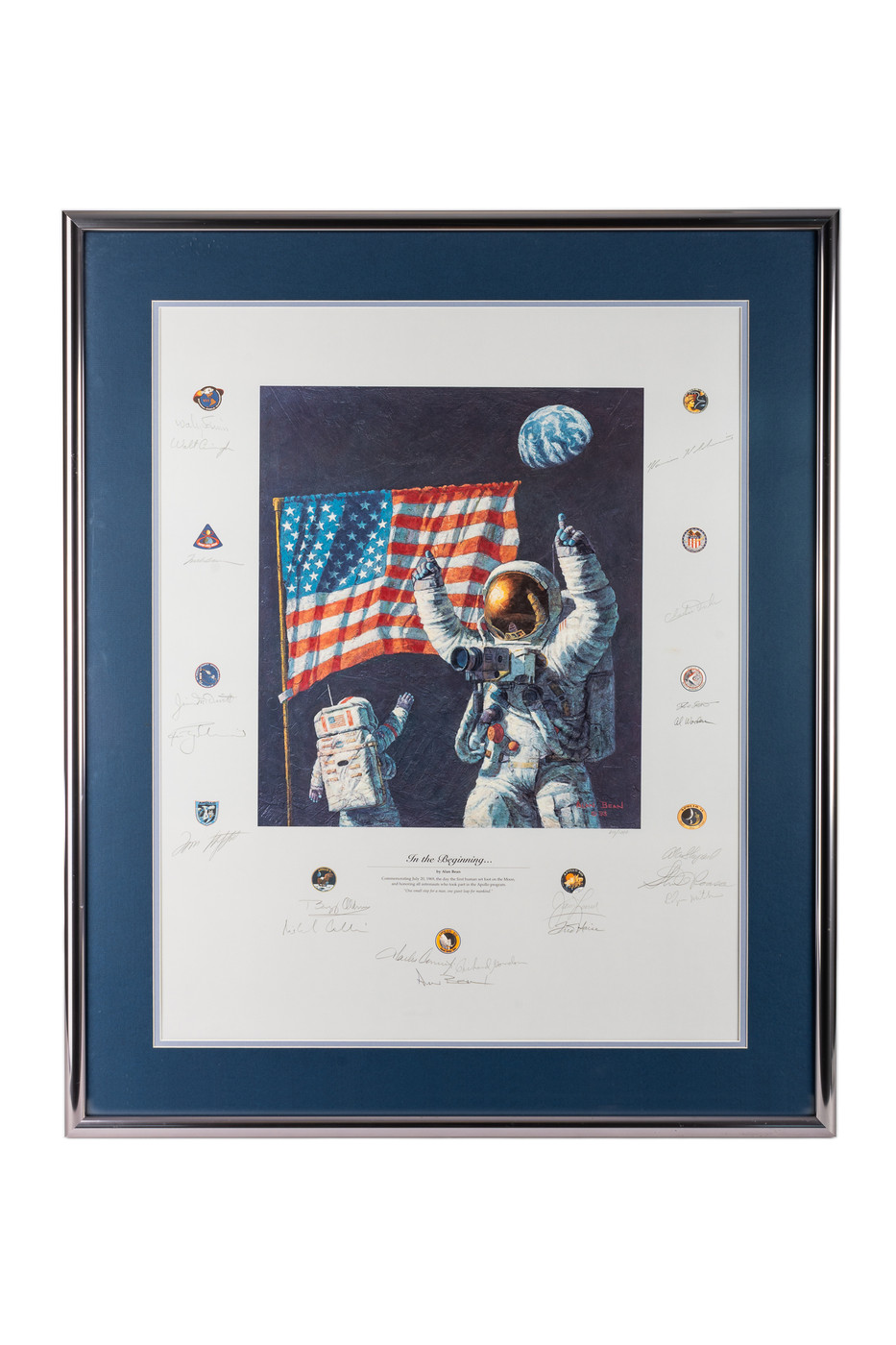Alan Bean’s “In the Beginning” Print Signed by 20 Apollo Astronauts