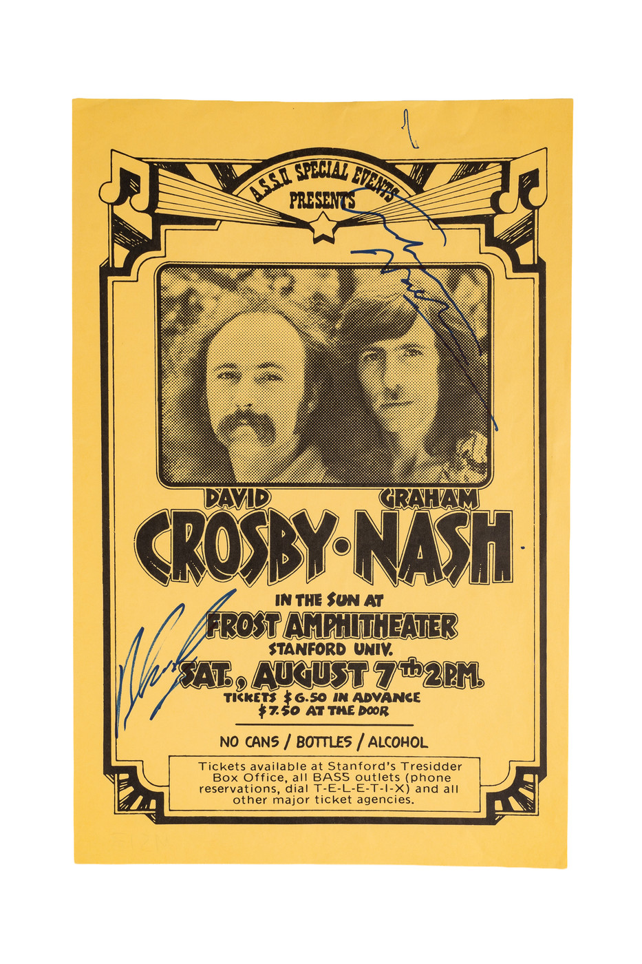 Signed David Crosby & Graham Nash Concert Poster — Beckett
