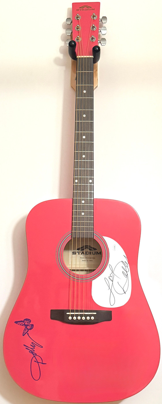 Dolly Parton Signed Acoustic Guitar JSA