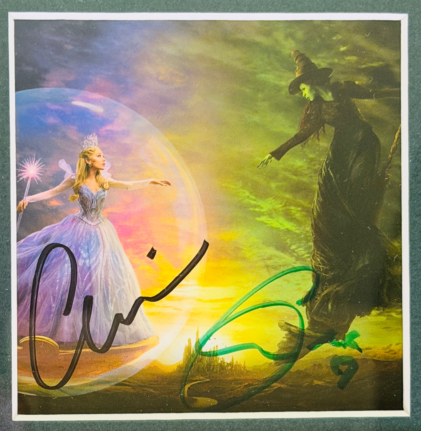 Ariana Grande Cynthia Erivo Signed Framed Wicked CD Display JSA