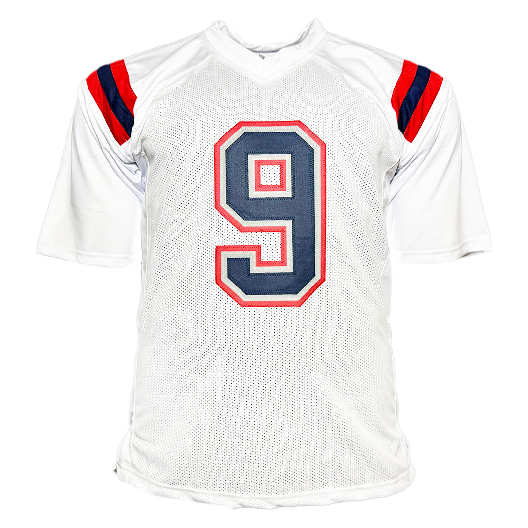 Kayshon Boutte Signed New England White Football Jersey (Beckett)