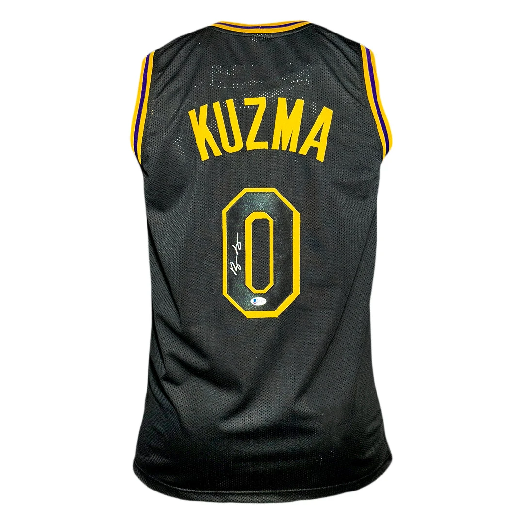 Kyle Kuzma Signed Los Angeles Black Basketball Jersey (Beckett)