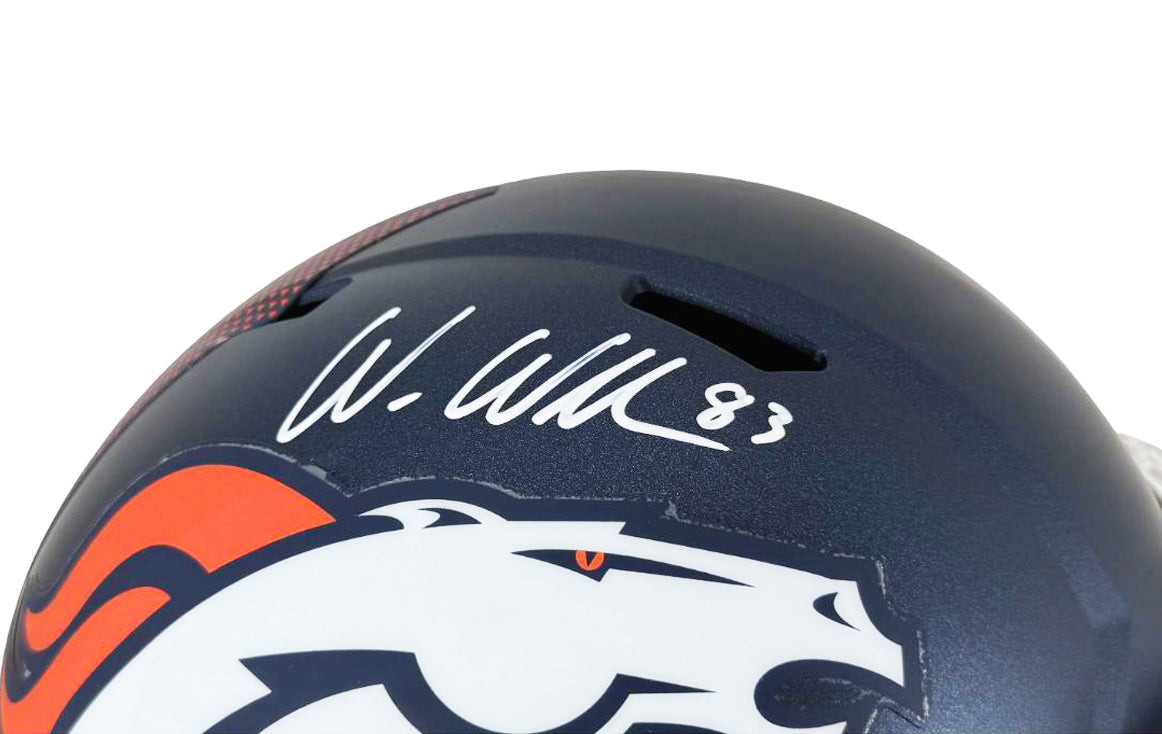 Wes Welker Signed Denver Broncos 2024 Speed Full-Size Replica Football Helmet (JSA)