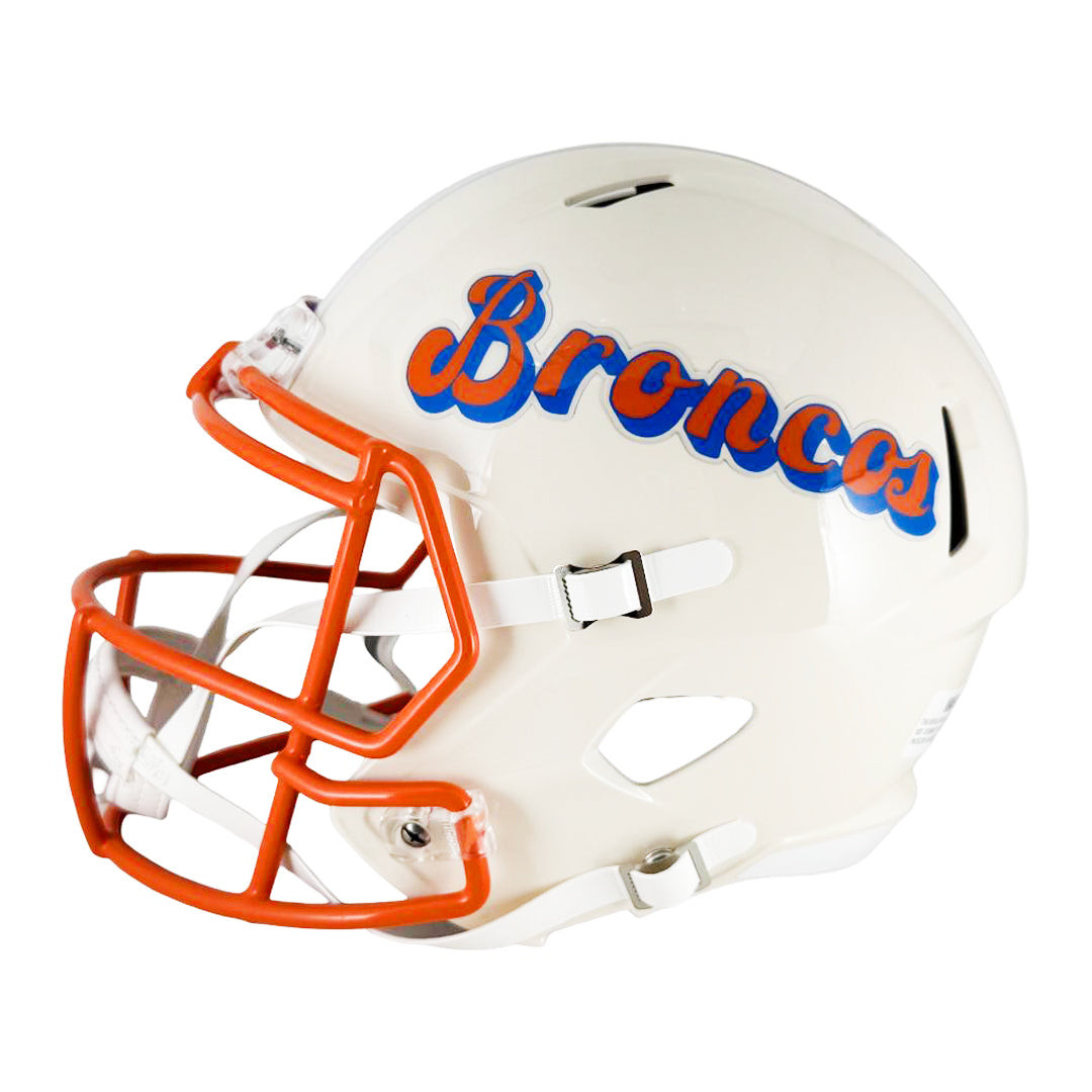Wes Welker Signed Denver Broncos Retro Speed Full-Size Replica Football Helmet (JSA)