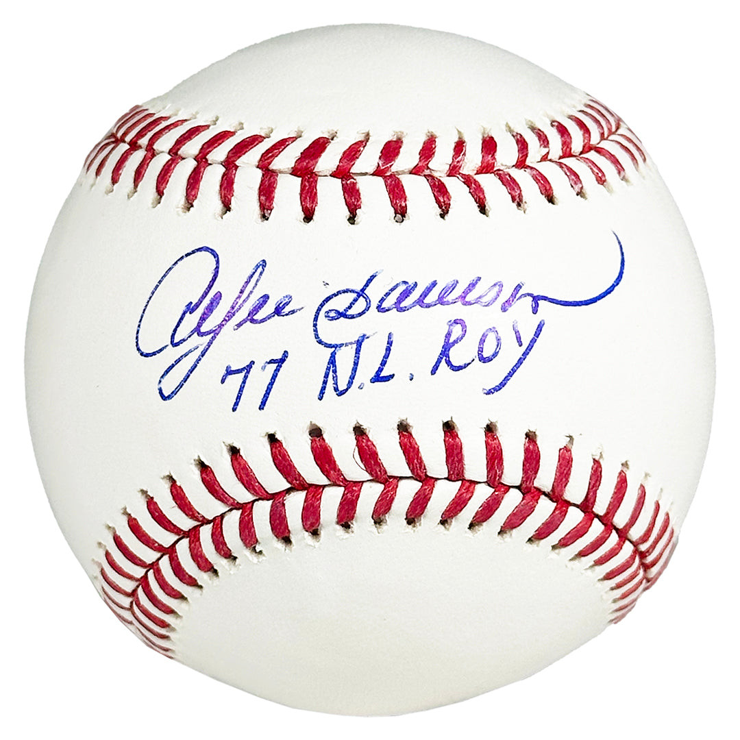 Andre Dawson Signed 77 NL ROY Inscription Rawlings Official Major League Baseball (Fanatics/MLB)