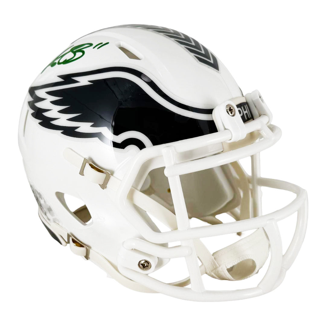 AJ Brown Signed Philadelphia Eagles Salute 2024 Mini Football Helmet (Beckett)